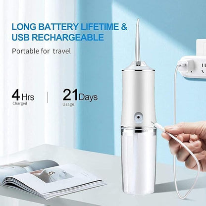 Water Flosser Portable Oral Irrigator with 3 Modes, 4 Jet Tips, Cordless Rechargeable